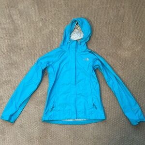 North Face blue rain jacket - adult women’s Extra Small